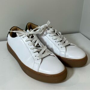 Men's Size 9 Thursday Boot Company Everyday White Leather Sneaker Brown Sole